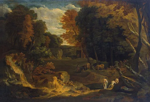 Cornelis Huysmans, Forest Landscape with a River