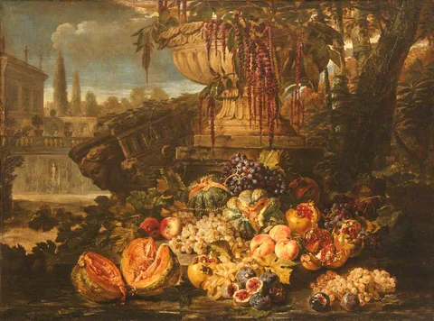 Michelangelo Pace, Still Life of Fruit in a Garden