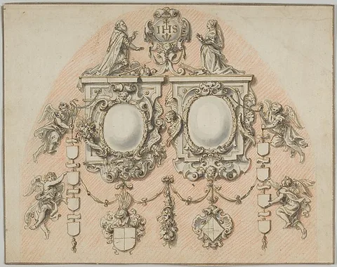 Abraham Jansz. van Diepenbeeck, Design for the Epitaph of the 't Seraets-Van Etten family