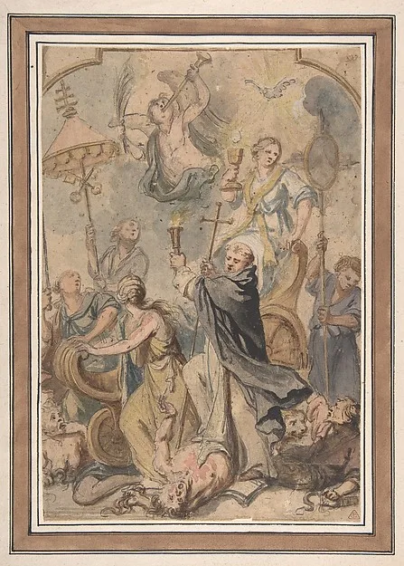 Abraham Jansz. van Diepenbeeck, An Allegory of the Triumph over Heresy, with St. Domenic to the Fore