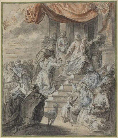 Abraham Jansz. van Diepenbeeck, Madonna and Child with Rosary and Saint