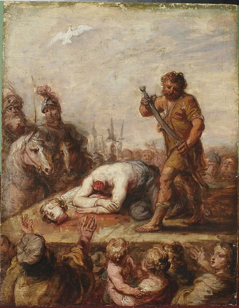 Abraham Jansz. van Diepenbeeck, Sketch for a Decapitation of a Saint Woman (St. Catherine?)