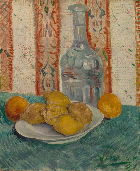 Vincent van Gogh, Carafe and Dish with Citrus Fruit
