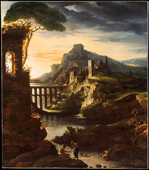 Théodore Géricault, Evening: Landscape with an Aqueduct