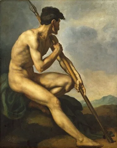 Théodore Géricault, Nude Warrior with a Spear