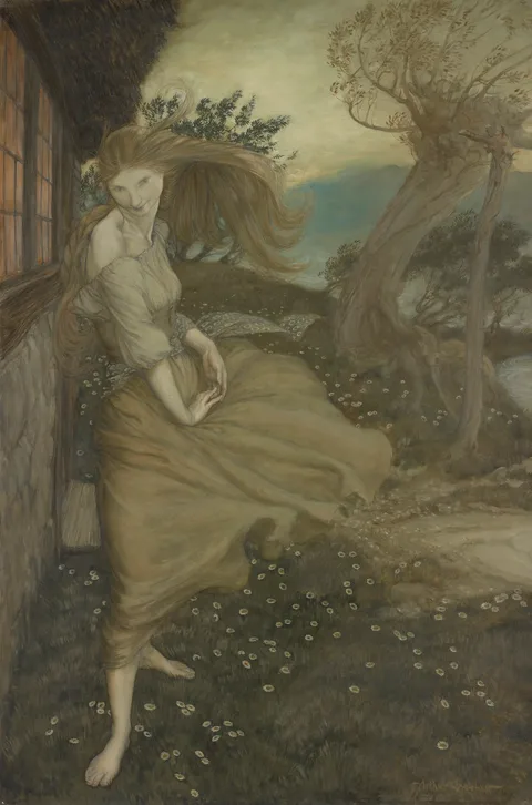 Arthur Rackham, Undine at the Window