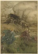 Arthur Rackham, And Now They Never Meet in Grove or Green