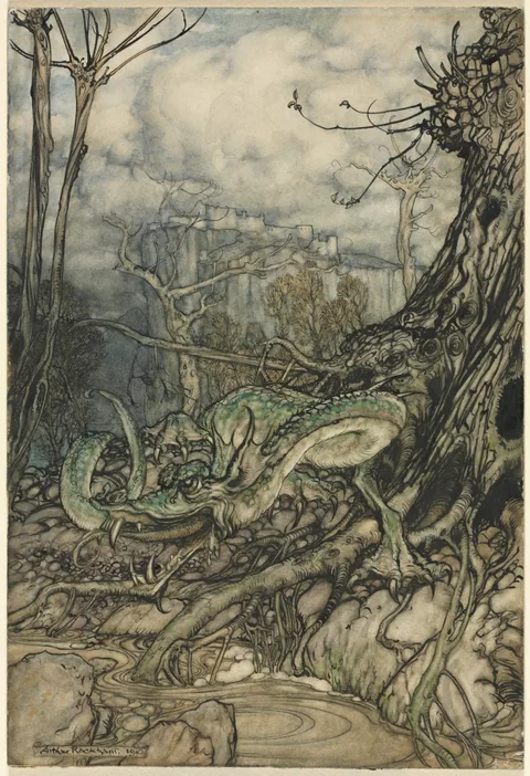 Arthur Rackham, The Green Dragon
