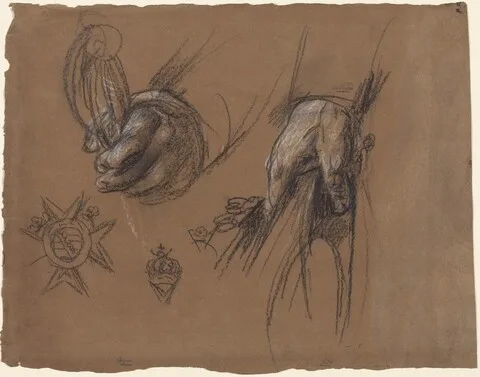 Anton Graff, Hands Holding a Sword and a Tricorn