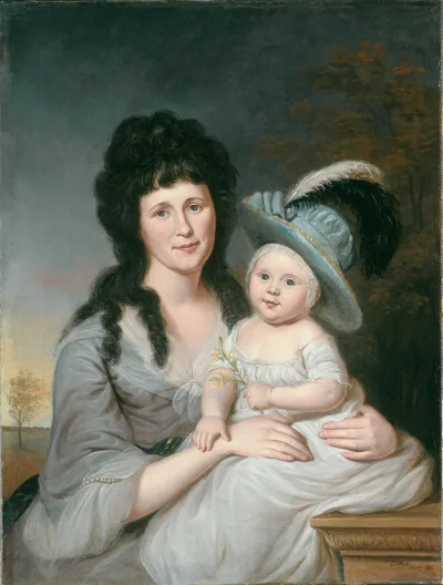 Charles Willson Peale, Mrs. John Nicholson (Hannah Duncan) and John Nicholson, Jr.