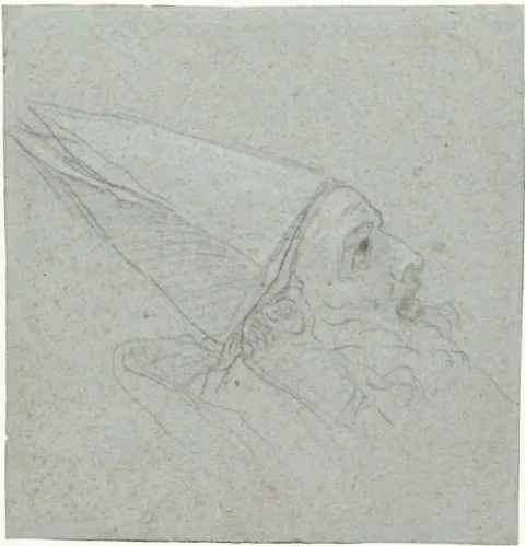 Carlo Maratta, Hoofd van een opziende bisschop, en profil