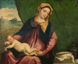 Paris Bordone, Madonna with Sleeping Child