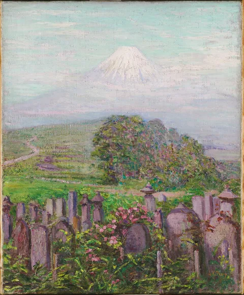 Lilla Cabot Perry, Mt. Fuji with Gravestones