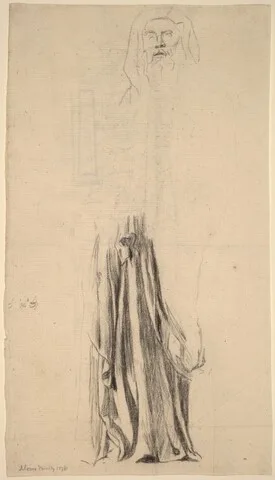 John La Farge, Study for Moses - Trinity Church, Boston