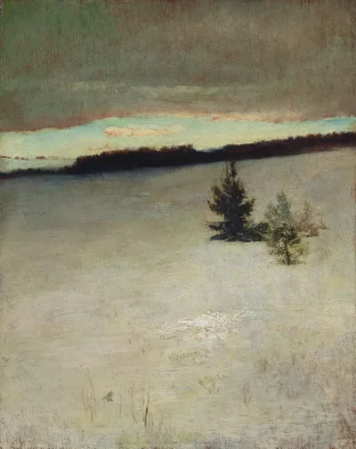 John La Farge, Snow Field, Morning, Roxbury