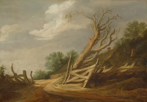 Pieter de Molijn, Landscape with Open Gate