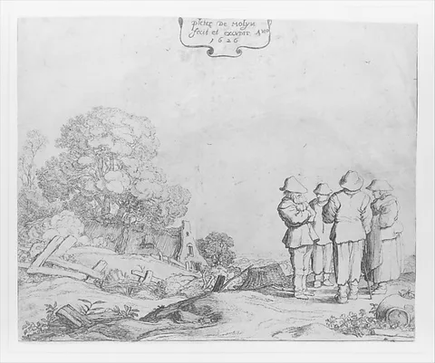 Pieter de Molijn, Three Peasants and a Woman