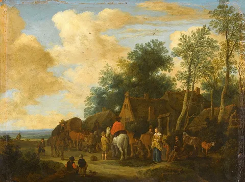 Pieter de Molijn, Halting at a roadside inn