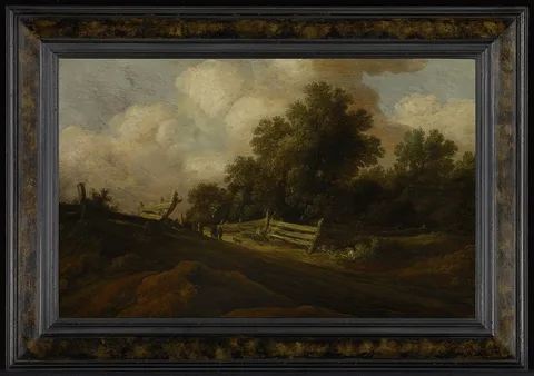 Pieter de Molijn, Landscape with Two Figures and a Dog