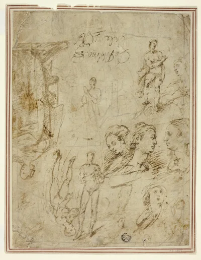 Pieter de Molijn, Sketches of Figures and Heads