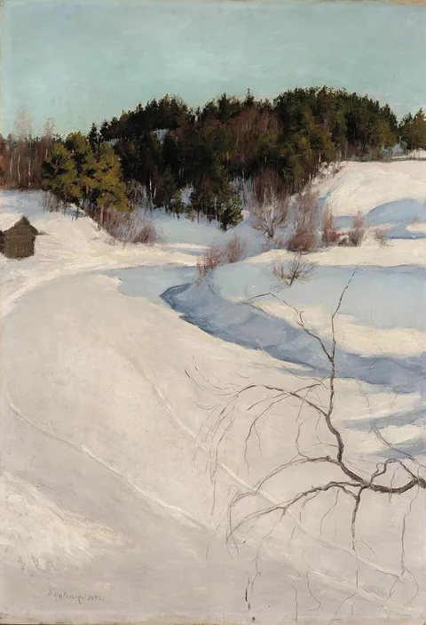 Pekka Halonen, Winter Landscape, Myllykylä