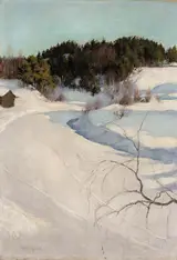 Pekka Halonen, Winter Landscape, Myllykylä