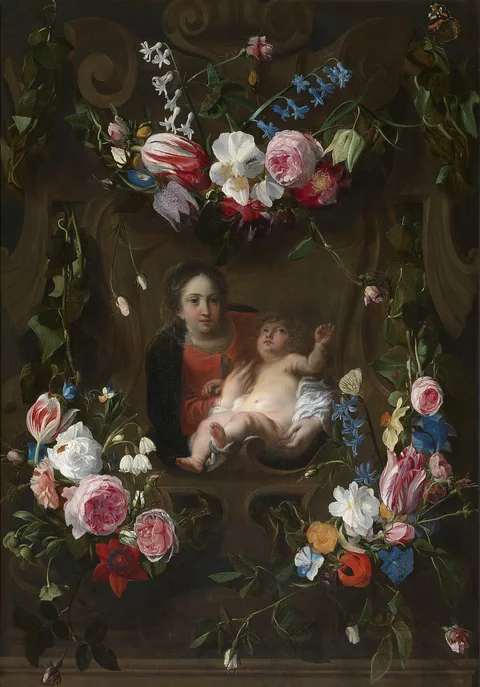 Daniel Seghers, Madonna Surrounded by a Garland of Flowers