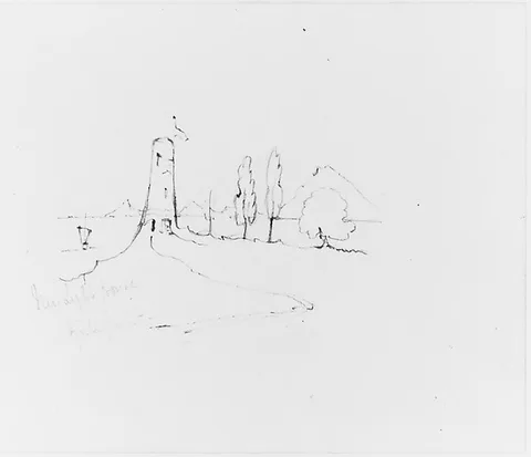 John William Casilear, New Lighthouse (from Sketchbook)