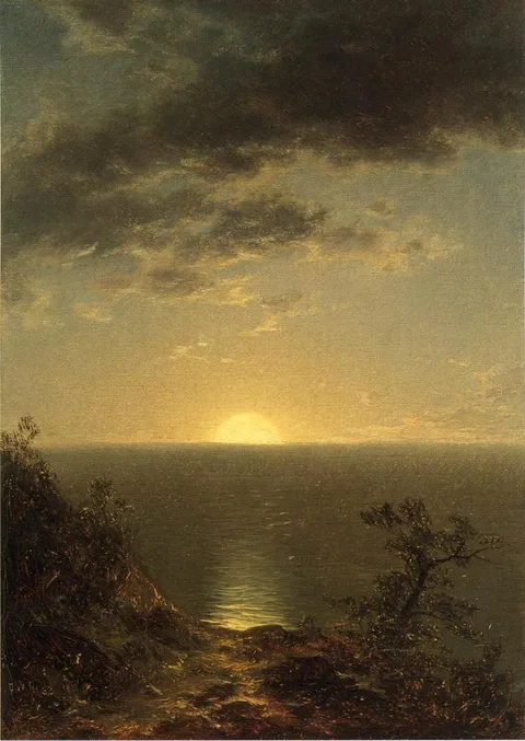John William Casilear, Moonrise on the Coast