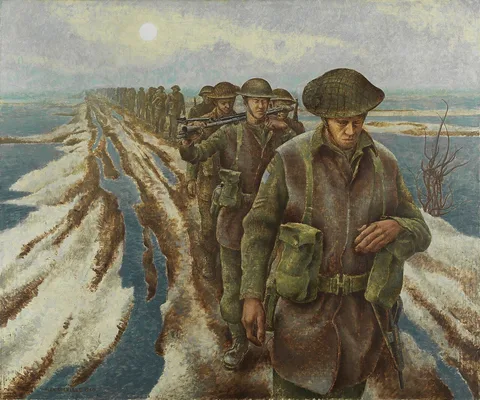 Alex Colville, Infantry, near Nijmegen, Holland