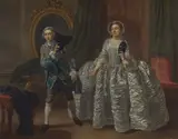 Francis Hayman, David Garrick and Hannah Pritchard (née Vaughan) in Benjamin Hoadly's "The Suspicious Husband"