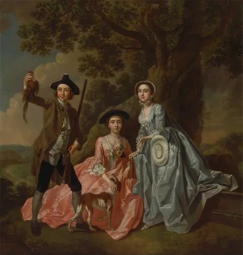 Francis Hayman, George Rogers and His Wife, Margaret Rogers (née Tyers), and His Sister, Margaret Rogers