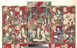 Toyohara Kunichika, Board game of the Flower Stage (Hanabutai atari sugoroku)