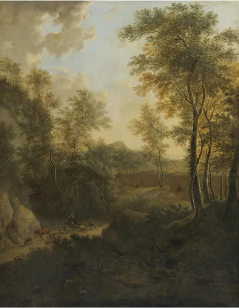 Frederik de Moucheron, A PASTORAL LANDSCAPE