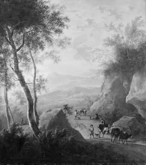 Frederik de Moucheron, Mountain Landscape with a Natural Gateway