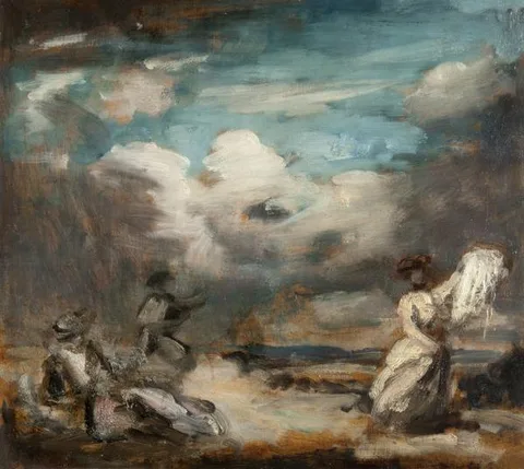 Philip Wilson Steer, Flying Kites (Sketch for Bourton House Decorations)