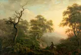 Nicholas Pocock, Landscape with a Figure on Horseback