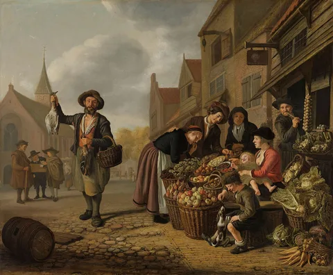 Jan Victors, The greengrocer at the sign of 'De Buyscool'