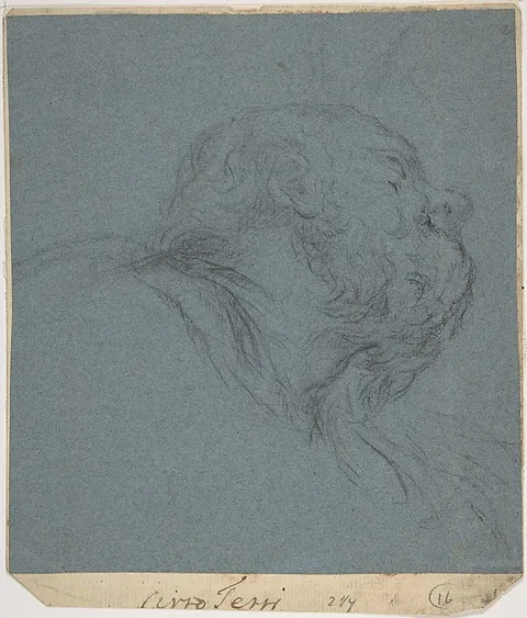 Ciro Ferri, Head of a Bearded Man Looking to Upper Right