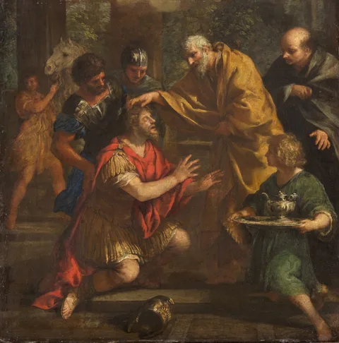 Ciro Ferri, Ananias of Damascus lays his hand on Saul