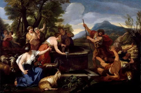 Ciro Ferri, Moses and the Daughters of Jethro
