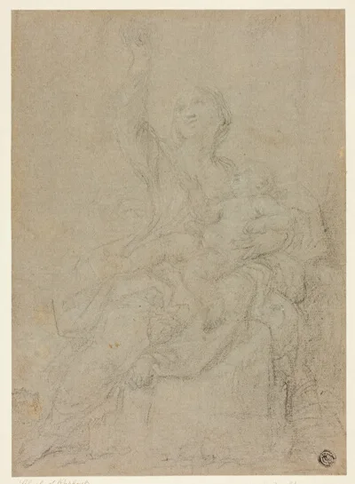 Ciro Ferri, Seated Madonna and Child