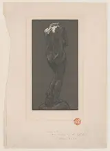 Auguste-Louis Lepère, Nude statue, seen from behind