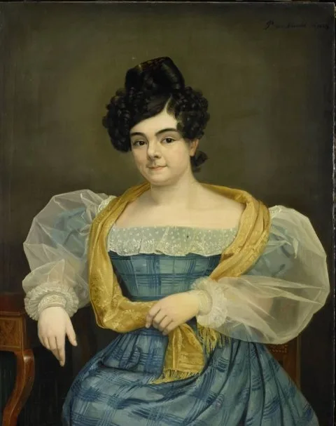 Petrus van Schendel, Portrait of Adriana Johanna van Wijck, Wife of Johannes Ploos van Amstel