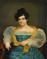 Petrus van Schendel, Portrait of Adriana Johanna van Wijck, Wife of Johannes Ploos van Amstel
