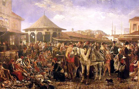 Ivan Mrkvička, A Marketplace in Plovdiv