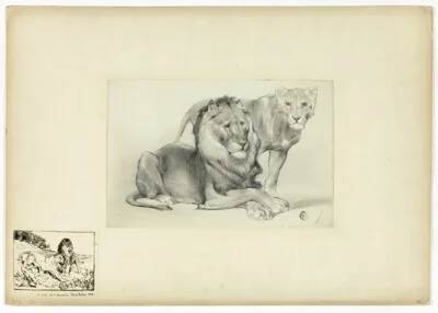 Paul Friedrich Meyerheim, Lion and Lioness