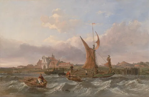 Clarkson Frederick Stanfield, Tilbury Fort--Wind Against the Tide
