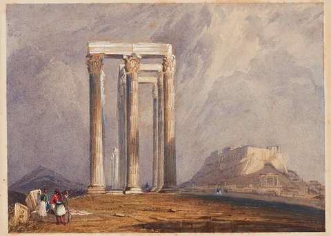 Clarkson Frederick Stanfield, The Temple of Jupiter Olympus, Athens