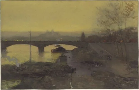 Luigi Loir, The Pont d'Alma at Twilight